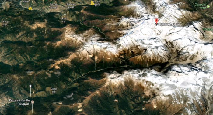 Khatling Glacier Trek google map